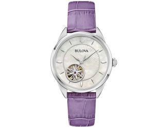 Ladies' Sutton Leather Strap watch, White MOP dial