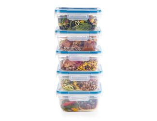 Total Solutions 10pc Plastic Square Container Set