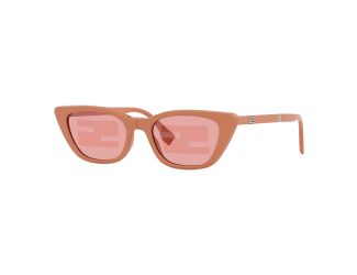 Fendi Injected Touch of FF Pink and Silver Sunglasses