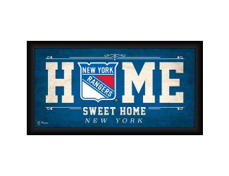 10" x 20" Home Sweet Home Framed Collage - New York Rangers