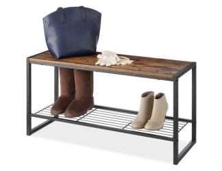 Modern Industrial Entryway Bench