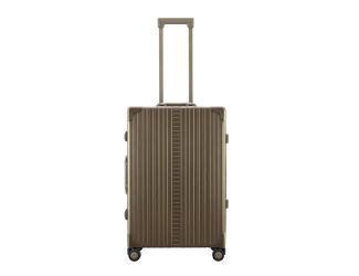 Aleon 26" Traveler Aluminum Hardside Checked Luggage (Champagne) Brown