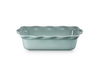 9" Heritage Stoneware Fluted Loaf Pan Sea Salt