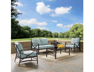 Kaplan 5Pc Outdoor Loveseat Patio Furniture Set