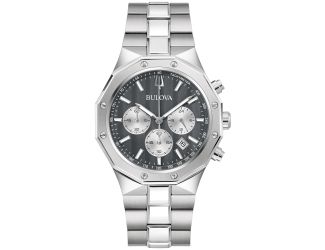 Men's Prestige Stainless Steel Bracelet watch, Gray dial