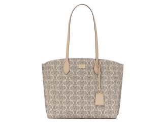 Suite Spade Flower Coated Canvas Large Work Tote - Neutral Multi