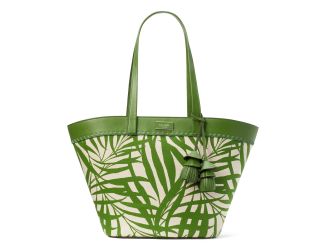Palm Fronds Medium Tote - Green Multi