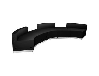 5 PC Black LeatherSoft Modular Reception Configuration w/Taut Back &Seat