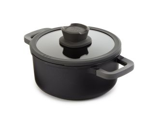 BergHOFF Leo Stone+ Nonstick Ceramic 8" Stock Pot with Lid Recycled, 3qt