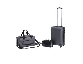 3pc Travel Set - Hardside Carry-On Wheeled Duffel Packing Cube