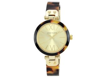 Women's Gold-Tone Tortoise Bangle Watch