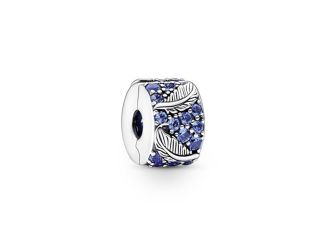 Curved Feather & Pav Clip Charm