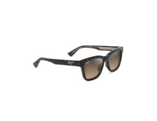 Hanohano Polarized Sunglasses Shiny Dark Havana Frame HCL Bronze Lens