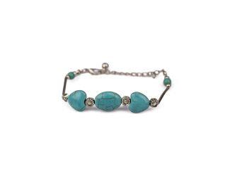 Blue Green and silver clasp Bracelet