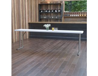 8-Foot Granite White Plastic Folding Training / Seminar Table