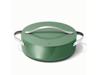 6qt Nonstick Ceramic Rondeau Pan w/ Lid Sage