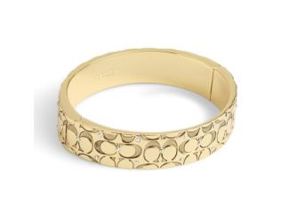 Signature Quilted Bangle - Gold