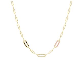 Paperclip Crystal Necklace