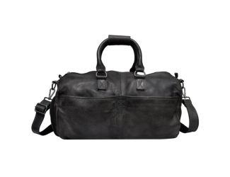 Charleston Leather Duffel/Carry-On Black
