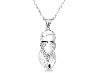 Diamond Flip Flop Necklace