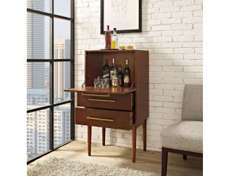 Everett Spirit Cabinet In Mahogany Finish