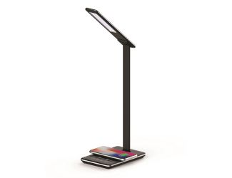 LED Desk Lamp w/ Qi Wireless Charger Black