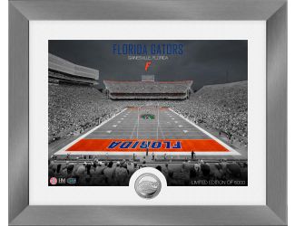 University of Florida Gators Art Deco Stadium Silver Coin Photo Mint