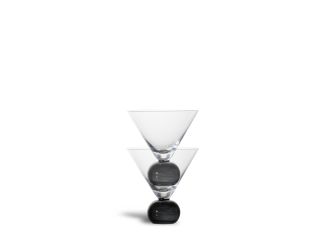 ByON by Widgeteer Spice Martini Glasses, Set of 2, Black