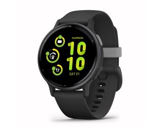 Garmin Vivoactive 5 GPS Smartwatch and On-Wrist Coach - Slate, Black