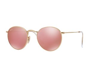 Round Metal Sunglasses - Brown/Pink