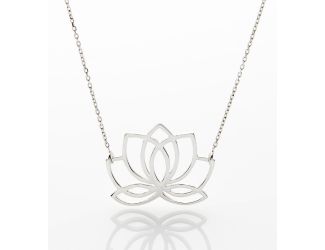 Sterling Silver Lotus Flower Necklace