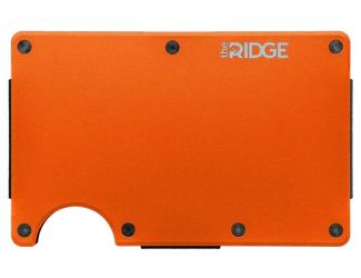 The Ridge Aluminum Basecamp Orange RFID-Blocking Wallet w/ Money Clip