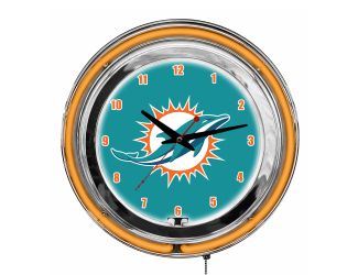 Miami Dolphins 14" Neon Clock