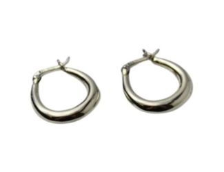 Sterling Silver Modern Hoop Earrings