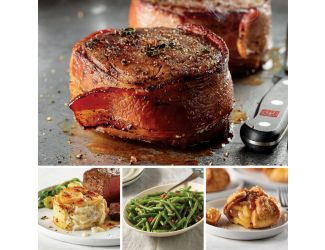 Bacon-Wrapped Filet Dinner for 4
