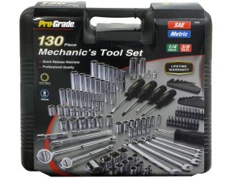 Pro-Grade 130-Piece Mechanic's Tool Set with Case