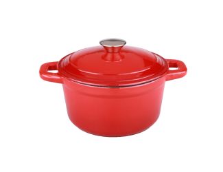 Neo Cast Iron Round Covered Dutch Oven 7qt Red