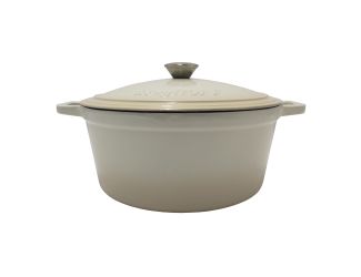 Neo 7qt Cast Iron Round Cov Dutch Oven, Meringue