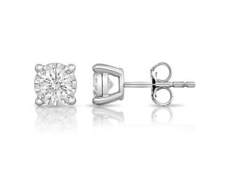 Diamond Solitaire Earrings