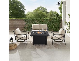 Kaplan 4Pc Outdoor Conversation Set W/Fire Table