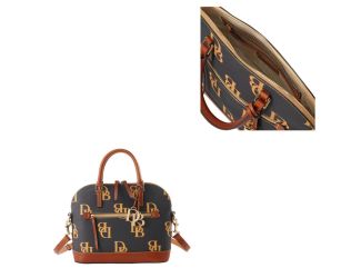 Monogram Domed Zip Satchel