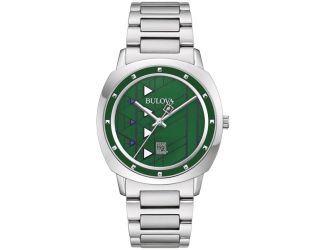 Men's Stainless Steel Bracelet Green Dial