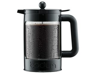 Bean Set 51oz Cold Brew Coffeemaker W/ Two Lids Black