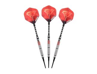 Elkadart Tornado Tungsten Soft Tip Dart Set 4 Red and 2 Black Rings 16 Grams