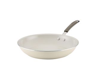 12.5" Cucina Ceramic Fry Pan Almond