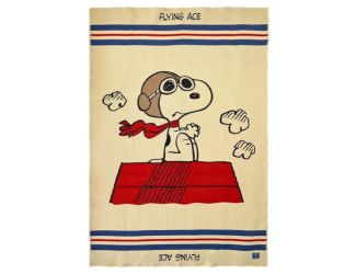 Faribault Mills Snoopy Flying Ace Wool Throw