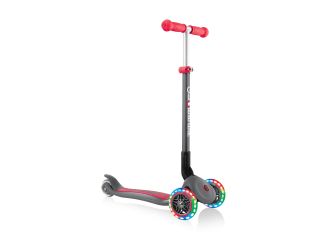PRIMO Foldable Youth Scooter w/ Lights Titanium Red