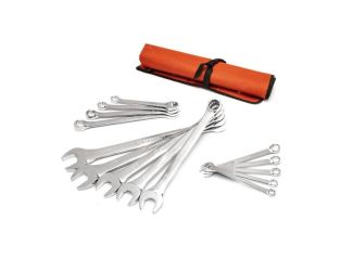 14 Pc. 12 Point SAE Combination Wrench Set with Tool Roll