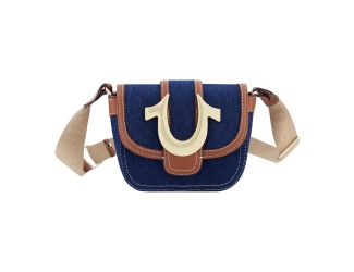Mini Flap Denim Crossbody Size 5.5x6.5x3