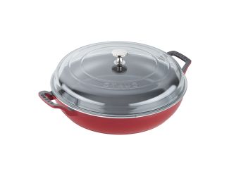 Cast Iron 3.5 Qt. Braiser with Glass Lid - Cherry